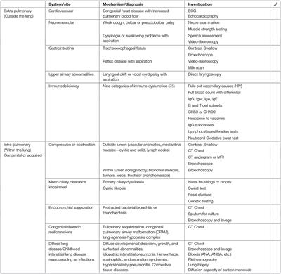 Lower Respiratory Tract Infection in Children: When Are Further Investigations Warranted?